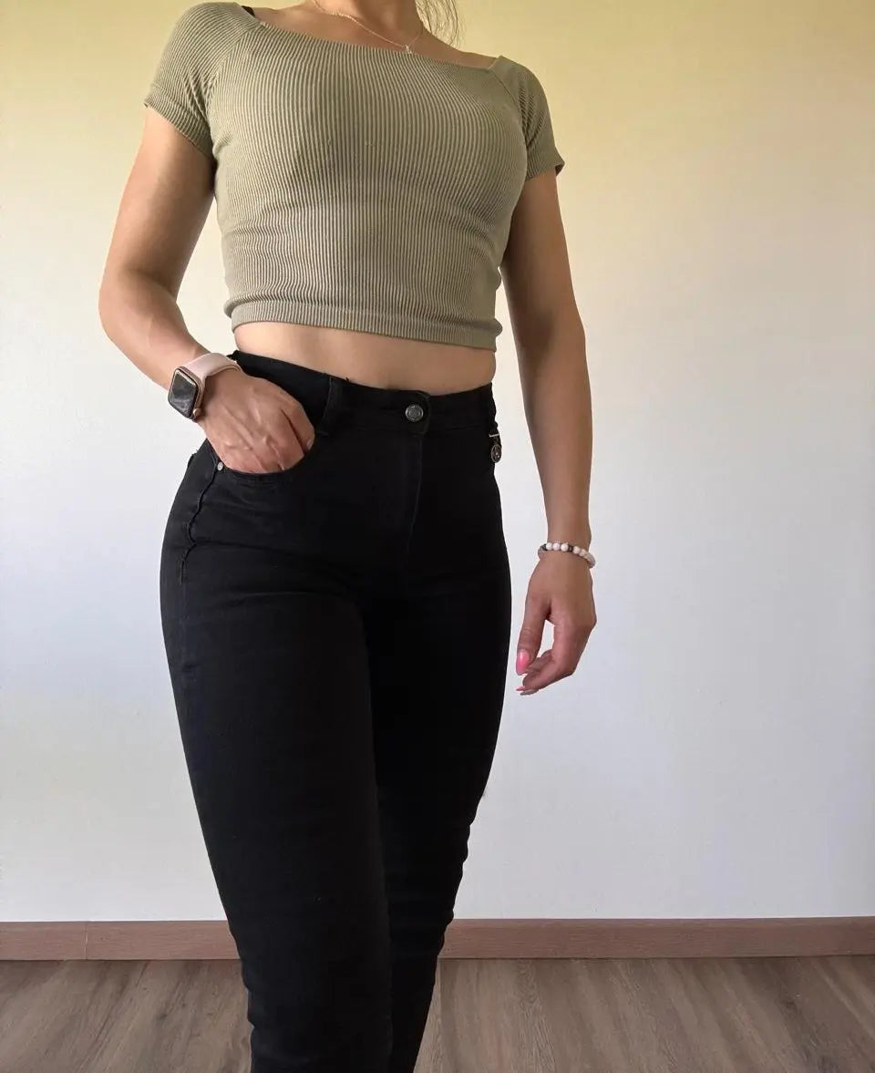 Jeans Mujer Skinny Pitillo Tiro Alto Elasticado Push Up